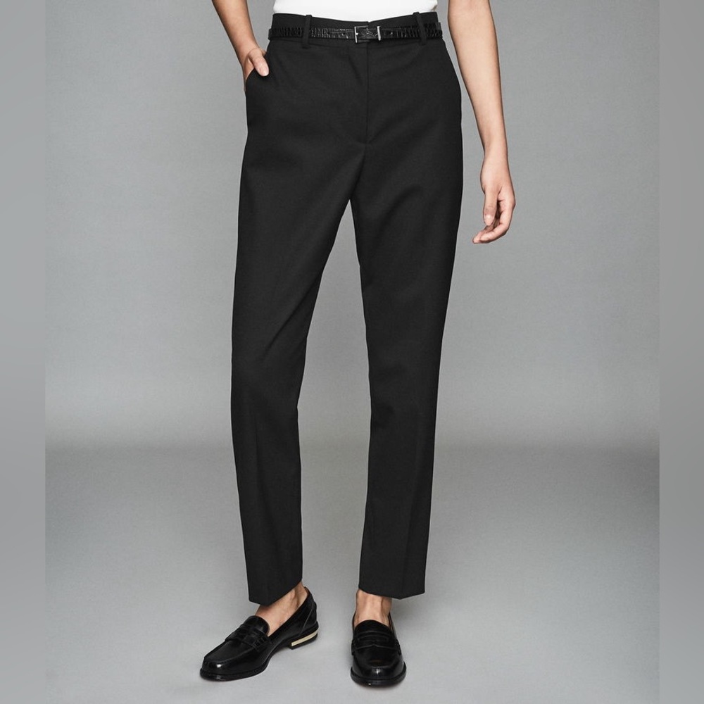 Reiss Hartley Slim Leg Textured Tailored Trousers - NWT - USA SIZE 12L